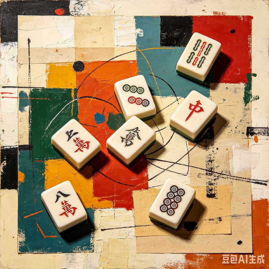 retro vintage mahjong set